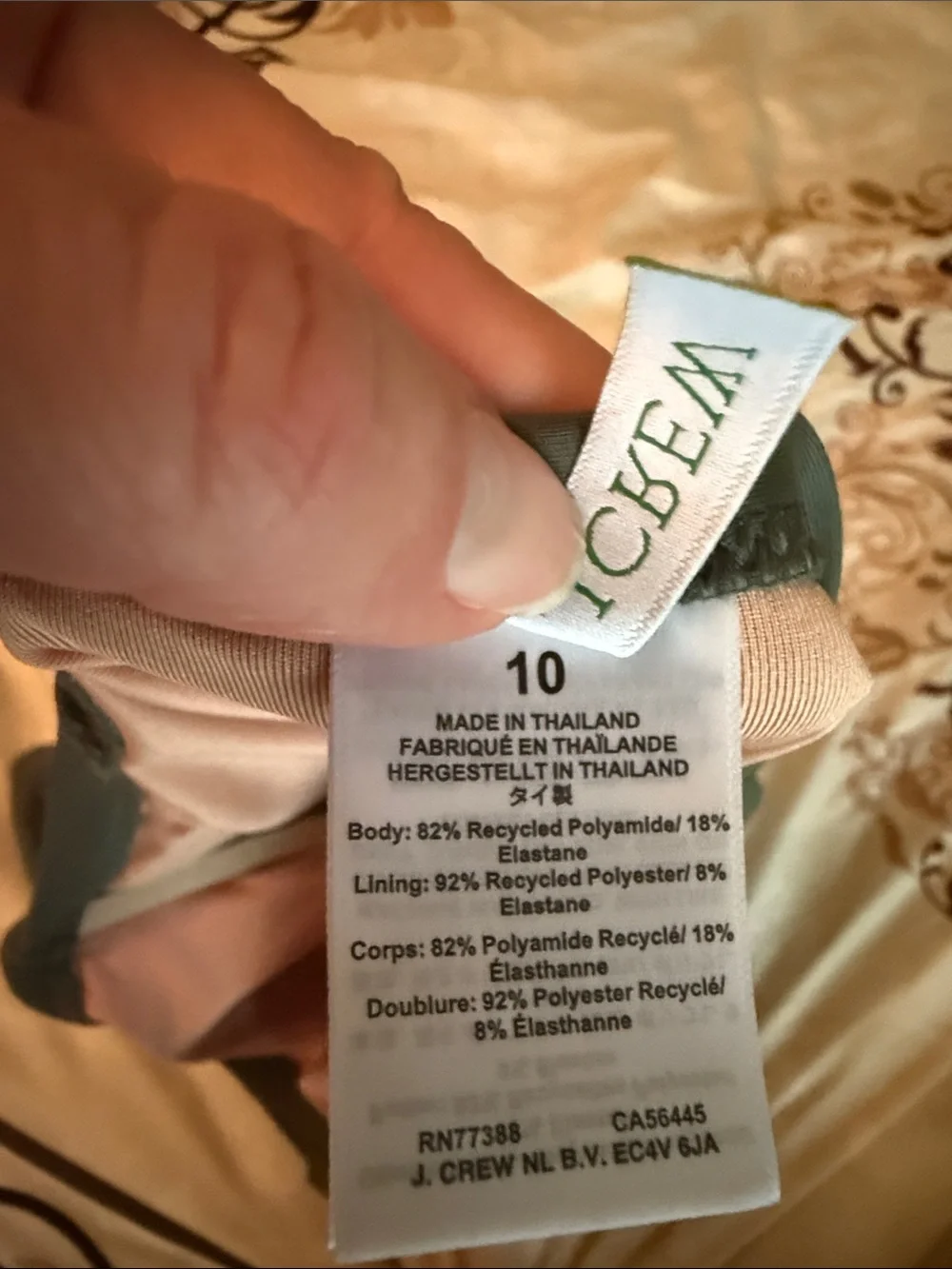 Jcrew strapless one piece swimsuit olive green size 10 tall